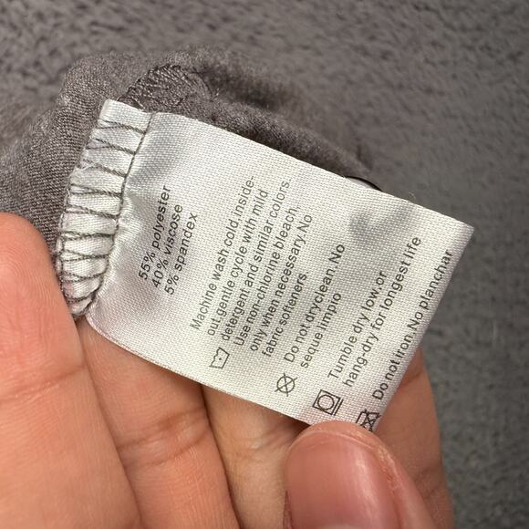 U-510 Polo Shirt Mens Large Gray Viscose Bamboo Stretch Under 510 Button Down - Picture 3 of 7